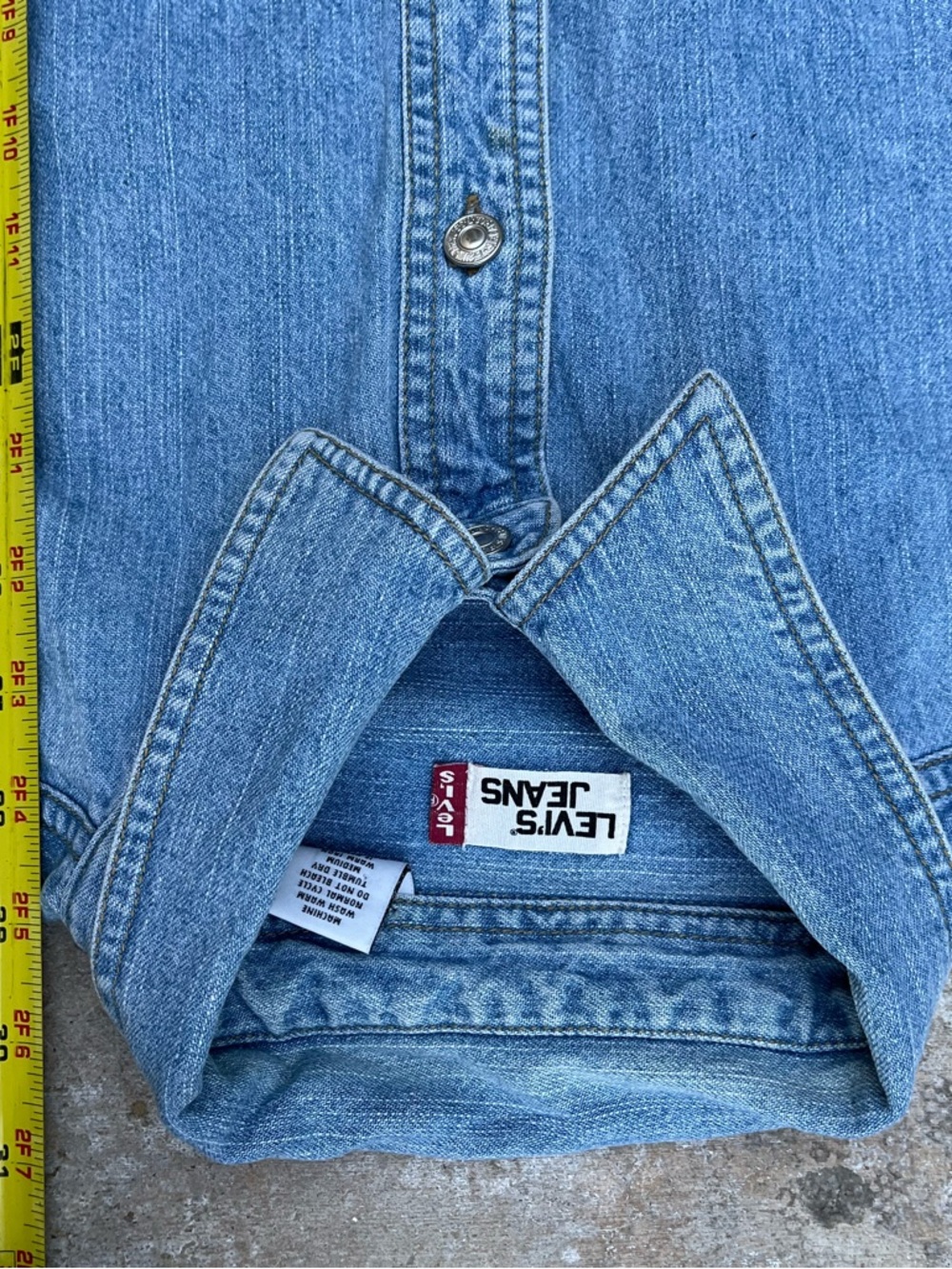 Levi’s overshirt shacket workwear with metal buttons Large - Picture 9 of 11